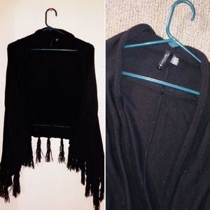 Black tassel cardigan